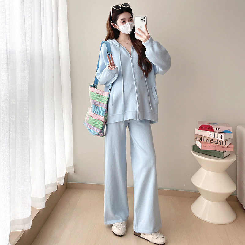 孕妇秋装套装时尚款外出网红孕妇上衣春秋新款秋冬毛衣秋季两件…|undefined