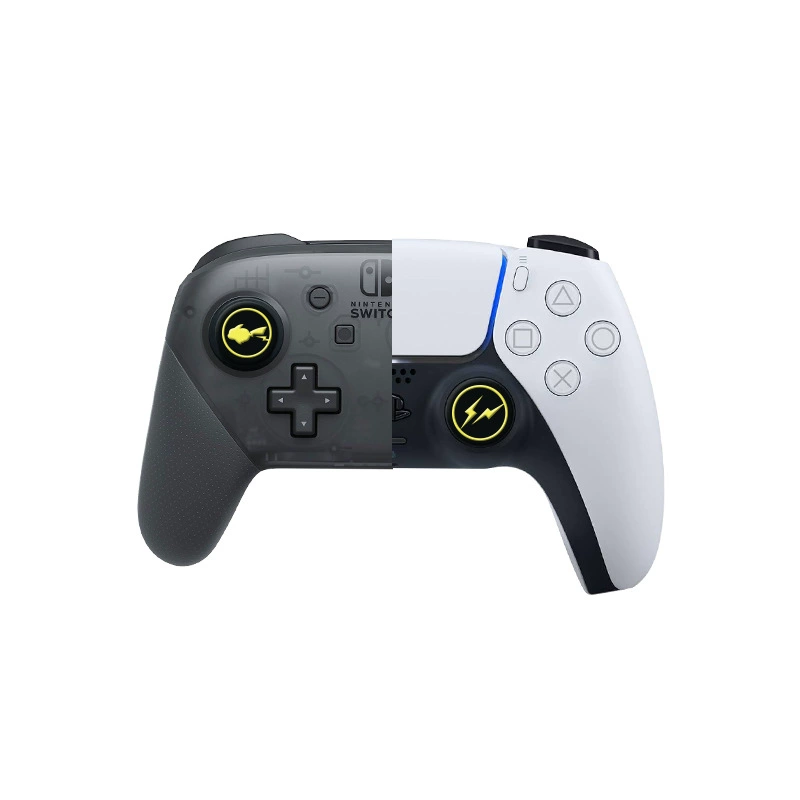 Подходит для PS5/PS4/Pro и других тематических рукояток колпачков джойстика для защиты джойстика, увеличения тактильности, Пикачу-Молния