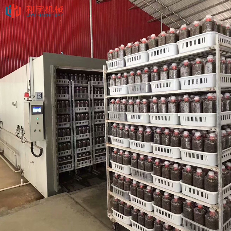 杨树菇高温高压灭菌柜方形食用菌灭菌设备流水线 羊肚菌灭菌器