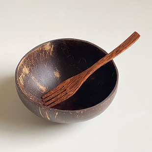 Natural Vietnam Hainan Old Coconut Shell Bowl Tableware Rice Bowl Dessert Sugar Water Breakfast Light Salad Fruit Storage Bowl