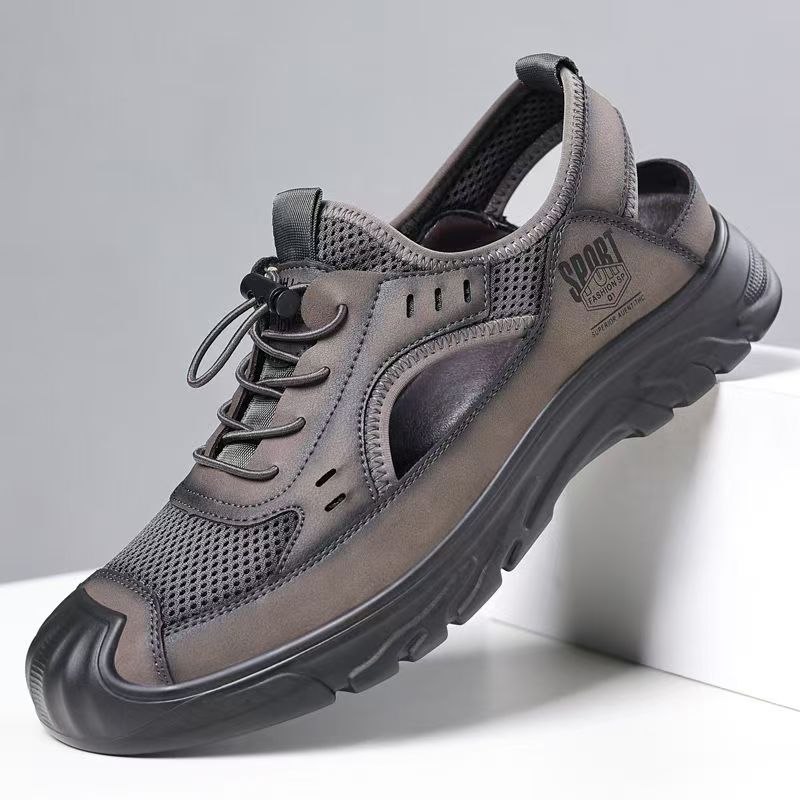 Baotou sandalias para hombres zapatos de playa zapatos casuales de malla para hombres huecos de moda zapatos deportivos transpirables cómodos zapatos para hombres