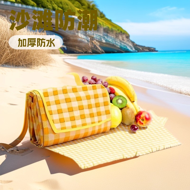 피크닉 매트 방습 매트 두꺼운 야외 피크닉 캠핑 해변 텐트 바닥 매트 봄 나들이 쿠션 방수 잔디 매트