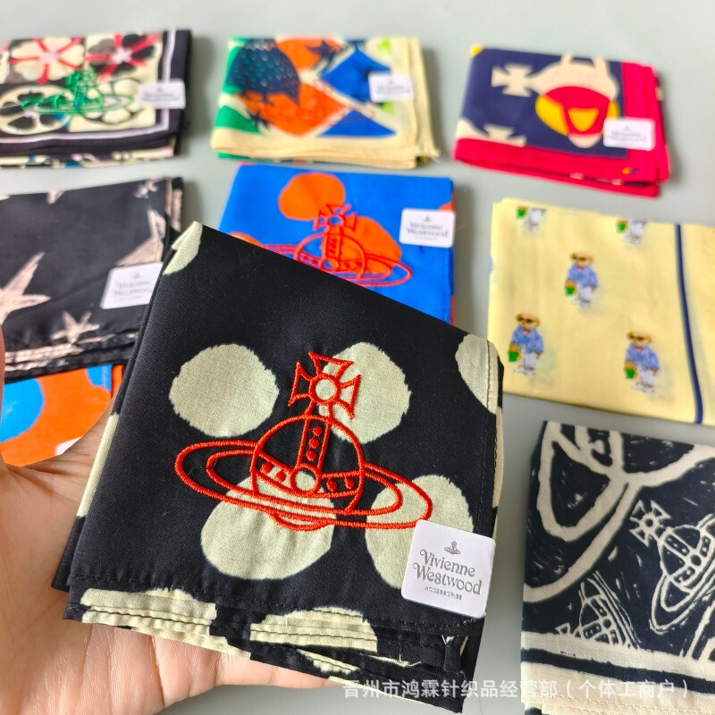 In-Stock Japanese Empress Dowager Silk Scarf with Saturn Embroidery, Polka Dot Full Print, Graffiti Pattern, Plaid Handkerchief, Small Square Scarf, Gift Silk Scarf In-Stock Japanese Empress Dowager Silk Scarf with Saturn Embroidery, Polka Dot Full Print, Graffiti Pattern, Plaid Handkerchief, Small Square Scarf, Gift Silk Scarf
