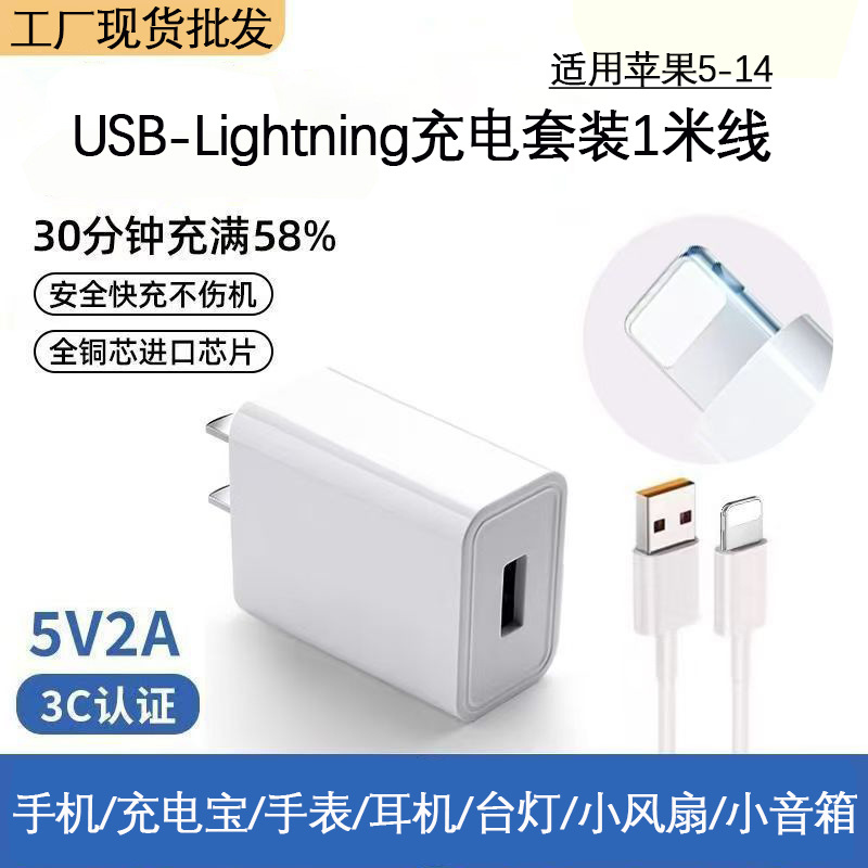 Cargador de potencia normal 5V2A Apple Set 1m