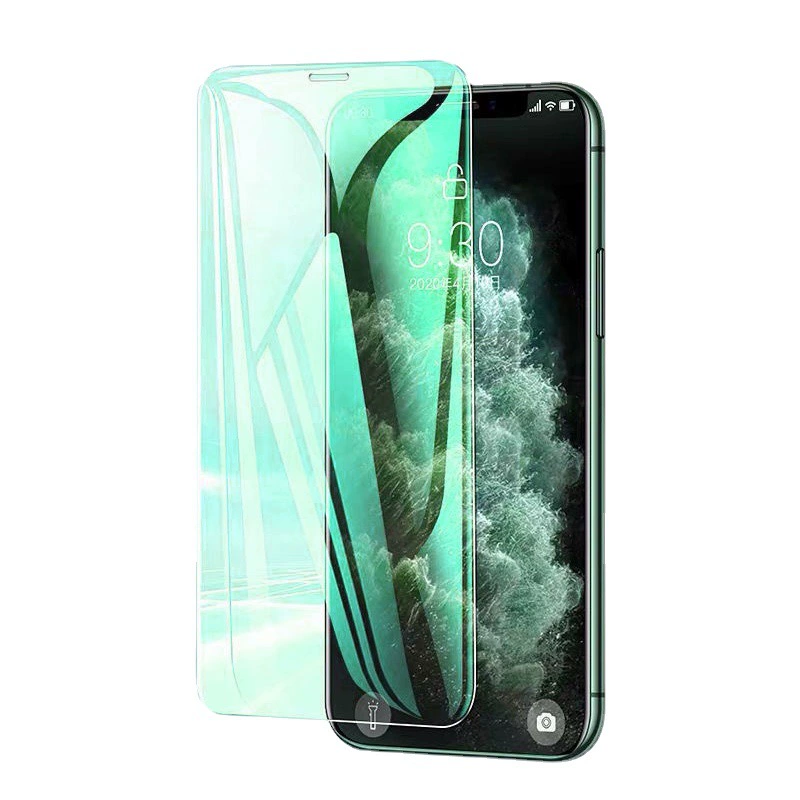 Подходит для Apple 15 зелёный свет закалённая плёнка iPhone 14 promax защита глаз 13 зелёная плёнка XR полный экран xs/7/8Plus