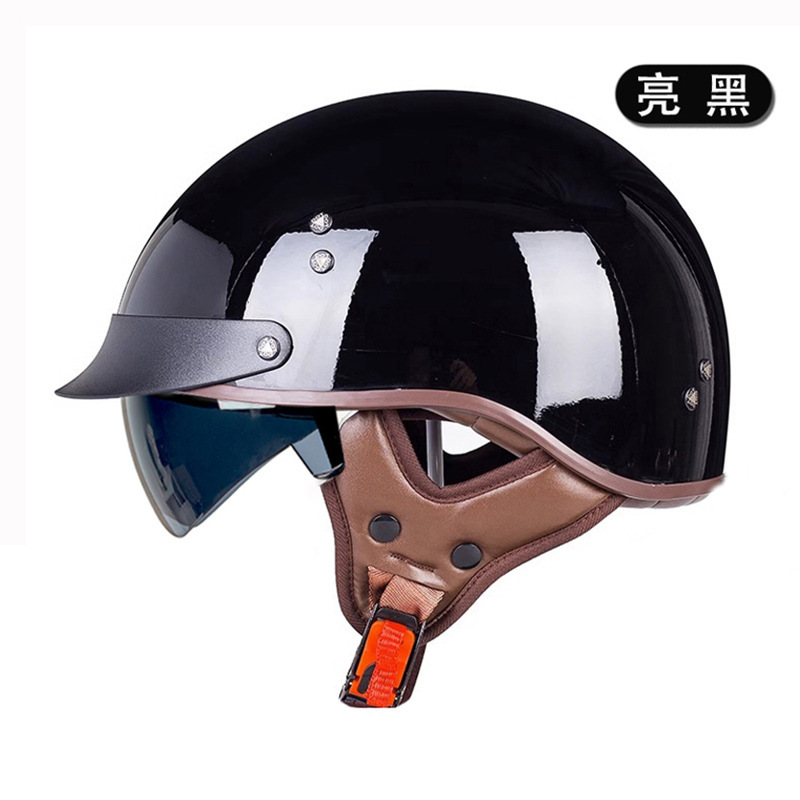オートバイの電気自動車の半ヘルメットの復古ヘルメットを卸売りします。
