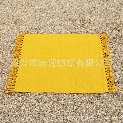 carpet, foot mat, entryway mat, living, Avtomobil döşəmə paspasları - yellow-tassels-60x90cm