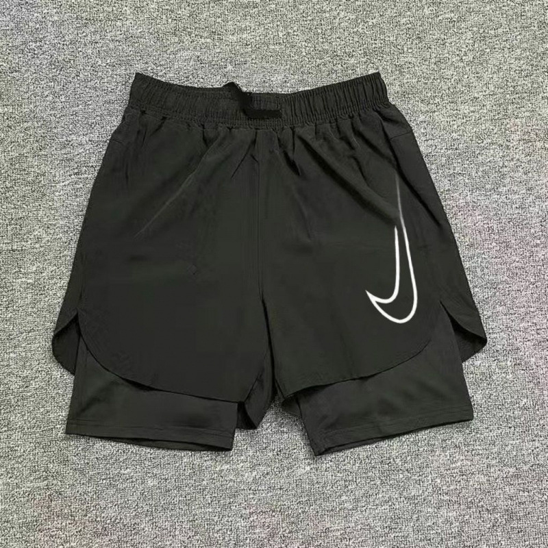 Summer Running Swimming Track and Field Shorts Quick-Drying Sports Training Three-Point Anti-Exposure Trendy Double-Layer Two-Piece Fitness Men