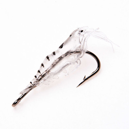 Factory Direct Sale Lure Simulation Shrimp Shallow Mouth Bait Hooked Shrimp Glow-in-the-Dark Fish Bait Cross-Border Hot Selling Bait 4cm Small Grass Shrimp