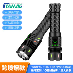クロスボーダー超高輝度懐中電灯 55Wled 充電式ポータブル屋外長距離防水 6000LM 緊急懐中電灯