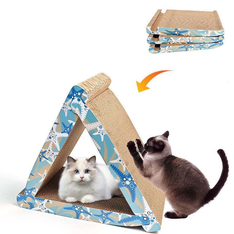 Junta de agarre de gato grande en forma de L, bola de agarre de gato vertical resistente al desgaste, amolador de garras de gato grande en forma de L, juguete de gato para aliviar el aburrimiento