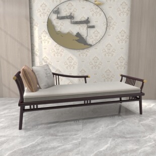 Chaise Lounge Chair New Chinese Style Solid Wood Sofa Single Modern Simple Small Apartment Bedroom Balcony Beauty Chaise Lounge