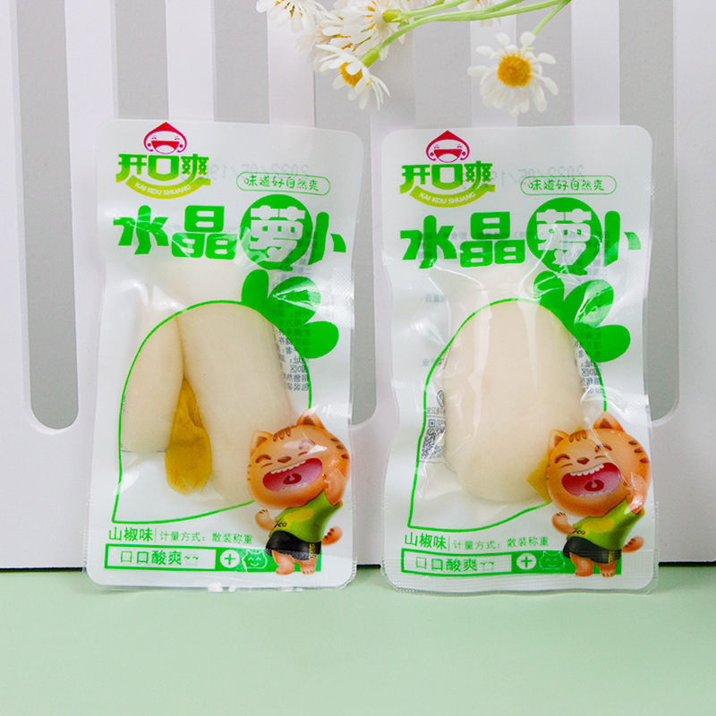 Spicy and Sour Pickled Radish with Crystal-Clear Radish Heads, Perfect as a Side Dish, Individually Packaged, Bulk, Mainland China Region