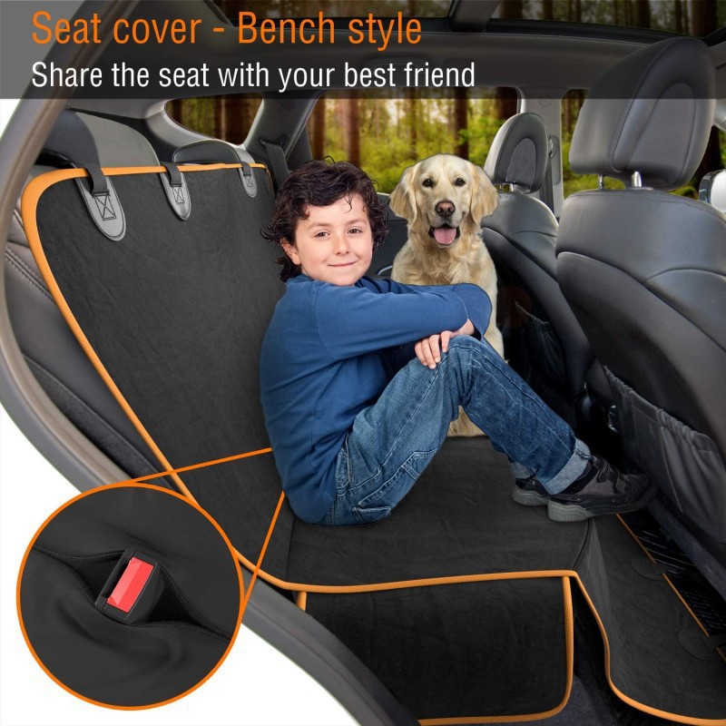 Cojín de mascota de automóvil Amazon nuevo cojín de mascota de automóvil anti-suciedad, cojín de asiento trasero para perros, cojín trasero para automóviles