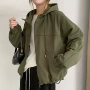 宽松连帽秋款休闲短外套