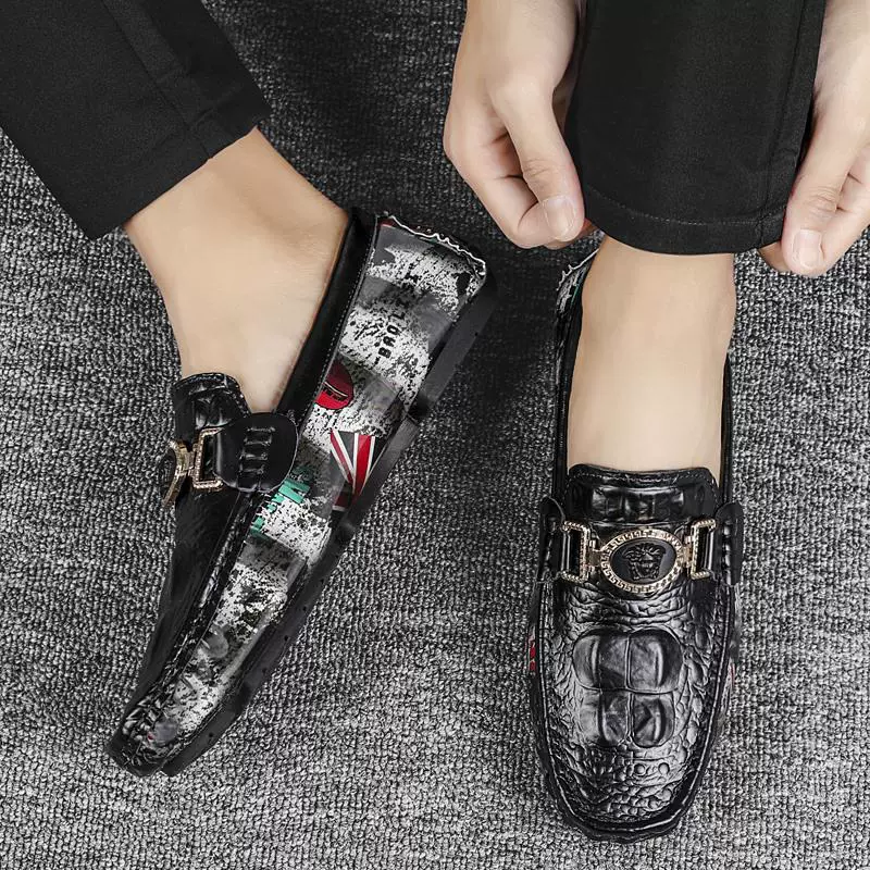 2023★D Европейская обувь из крокодиловой кожи гороха