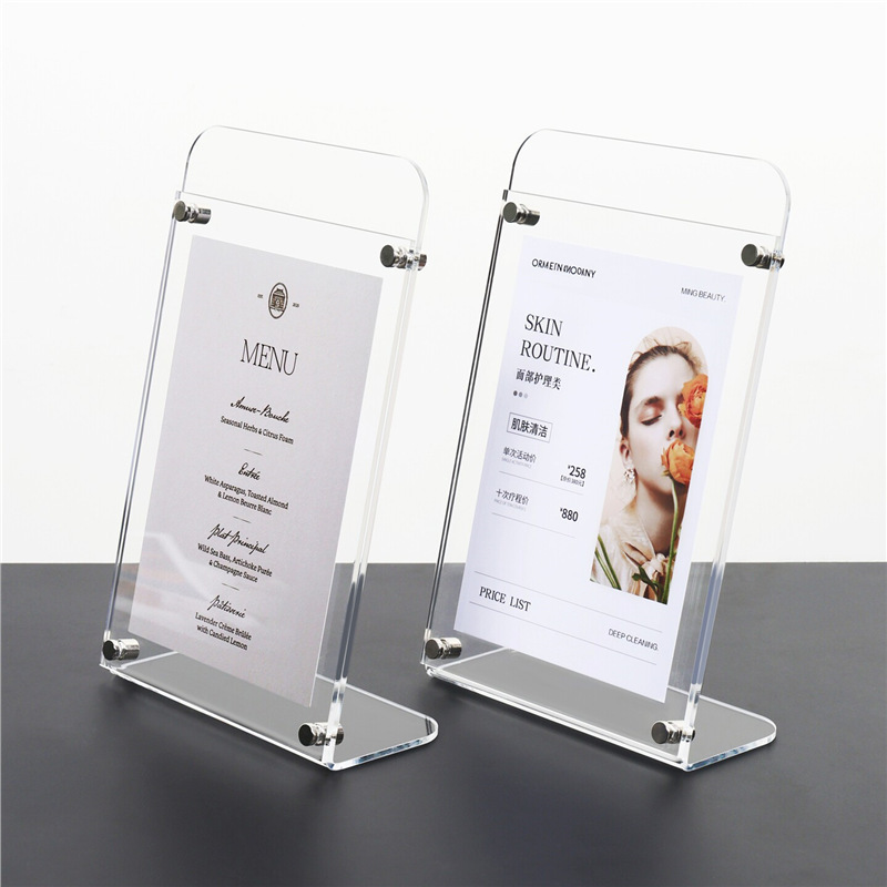 Acrylic A4 Paper Transparent Display Stand Price Tag Menu Price List Table Sign Product Display Card Acrylic A4 Paper Transparent Display Stand Price Tag Menu Price List Table Sign Product Display Card
