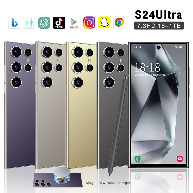 Новый кросс-бордер S24 Ultra6.75 экран 3+64ГБ встроенная стилус быстрая зарядка реальная 4G полный Netcom умный торговый мобильный телефон