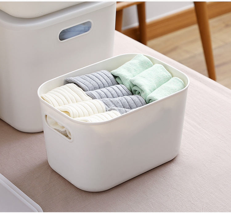 Basic Solid Color Plastic Storage Box display picture 1
