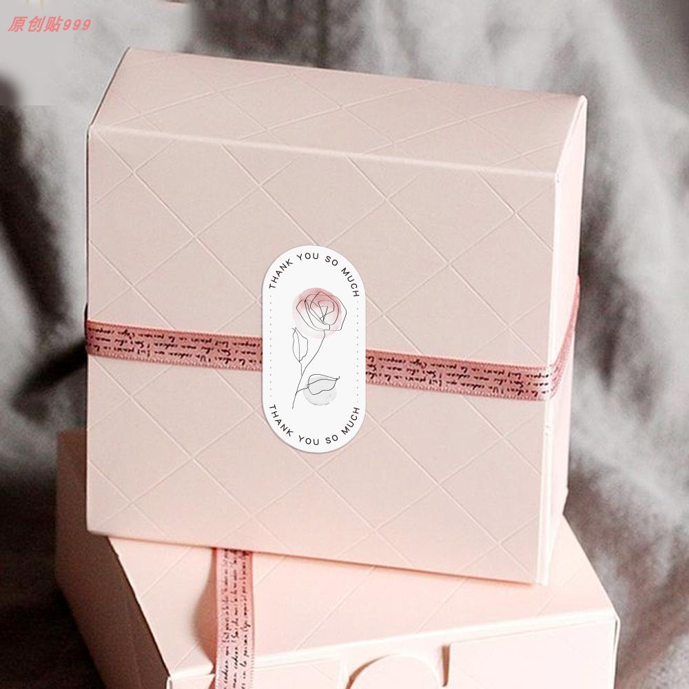 LL100 스티커 | 귀여운 표정 감사 스티커 선물 상자 봉인 스티커 포장 장식 스티커 테이크어웨이 패스트