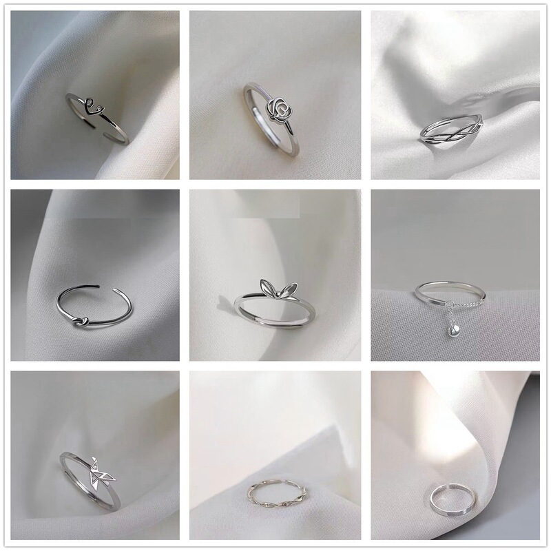 Fashion personality female niche design plain ring 2023 new trendy cool finger ring girlfriends ring light luxury