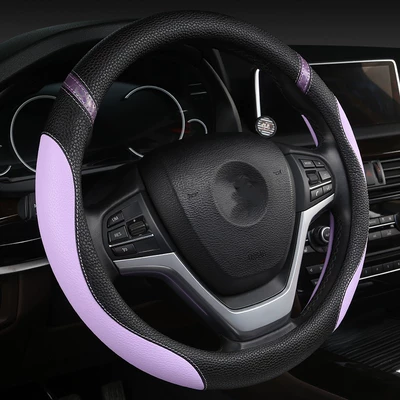 Steering wheel cover Cover for Car 15inch - o-black-purple-38cm