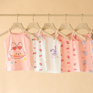 Girls Small Camisole Children's Vest Cotton Summer Thin Base Shirt Baby Children's Wear Top Class A Wholesale