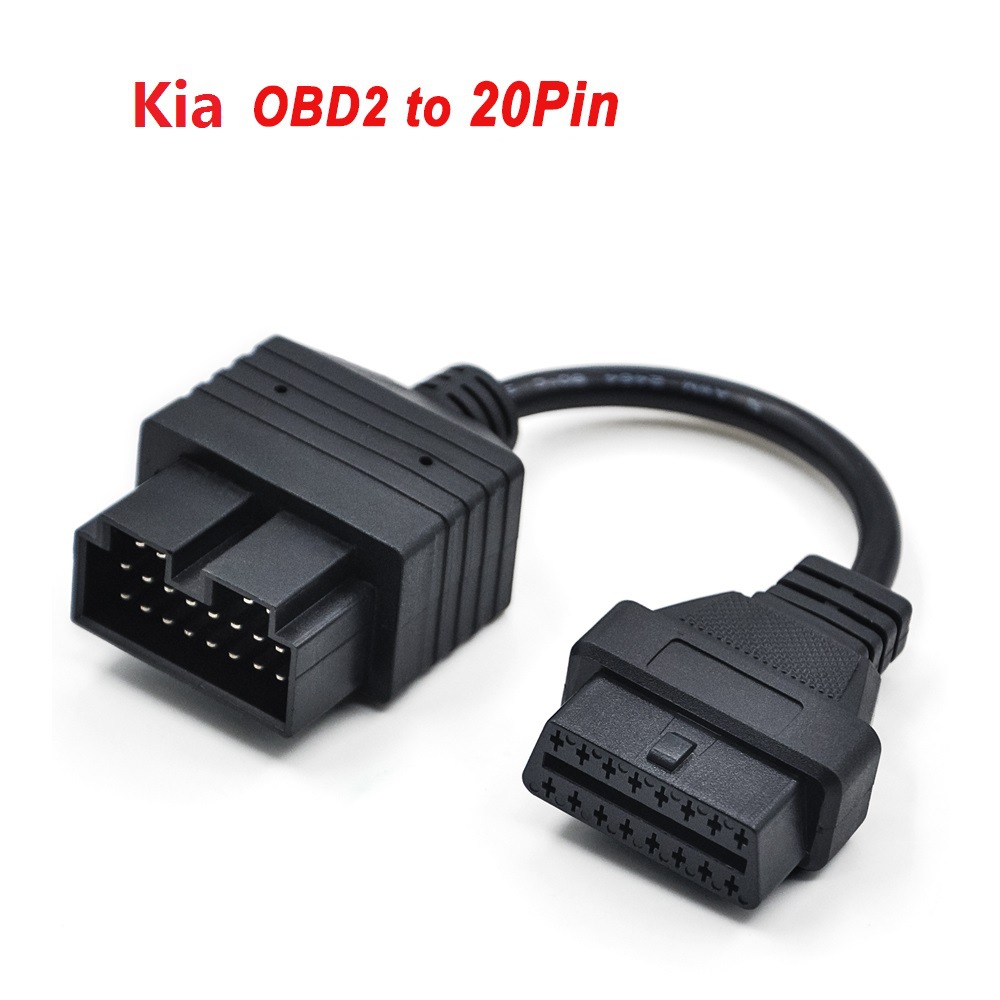for Kia 20PIN OBD1 to 16PIN OBD2 Cable OBDII延长线