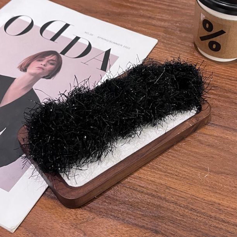 Otoño y invierno bola de lana suave engrosada cuerda de cabeza engrosada no engrosada con suéter cálido y cómodo anillo de pelo 2024 nuevo