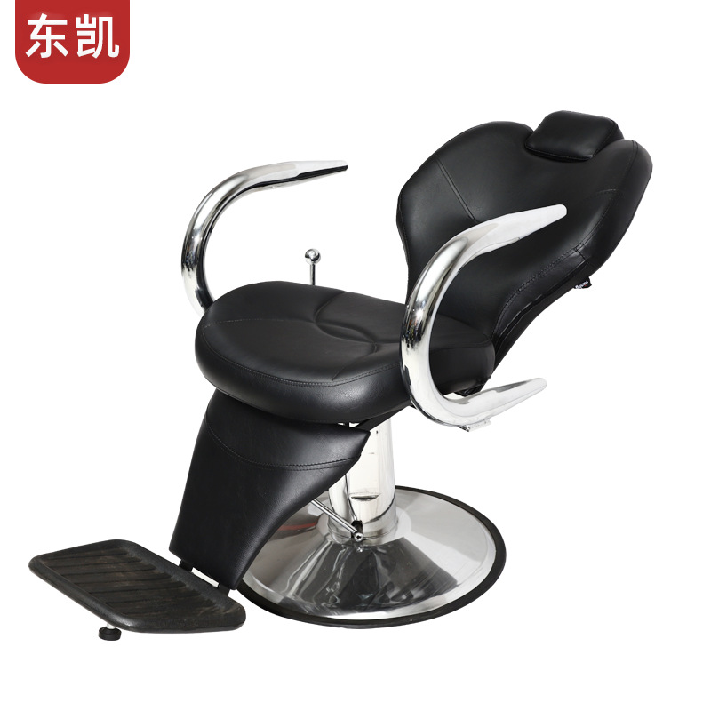 Silla de peluquero y belleza retro que se puede inclinar, silla de peluquero para hombre, silla de celebridades de Internet con paneles de paso, silla elevadora giratoria y ajustable