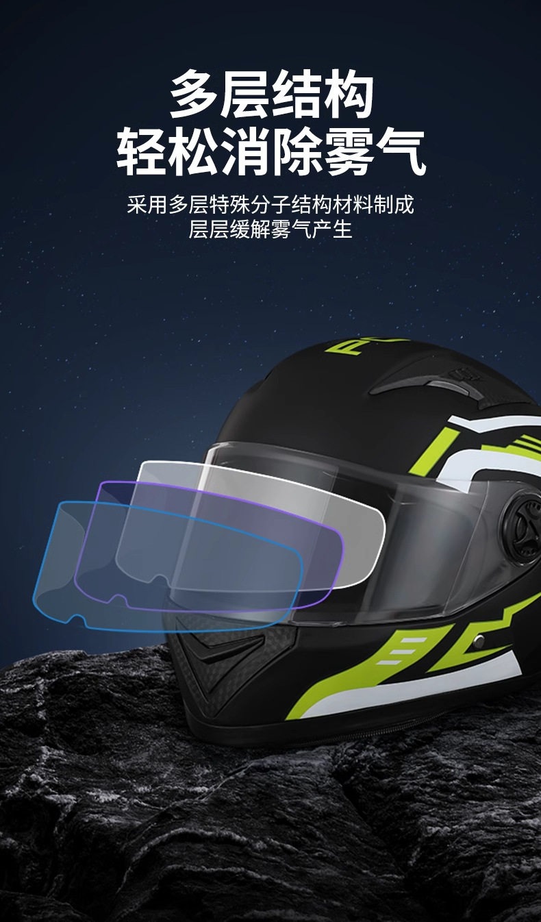 Suitable for motorcycle helmets, rainproof and anti-fog film, universal winter lens, waterproof for electric vehicle half-helmets and full-helmets
