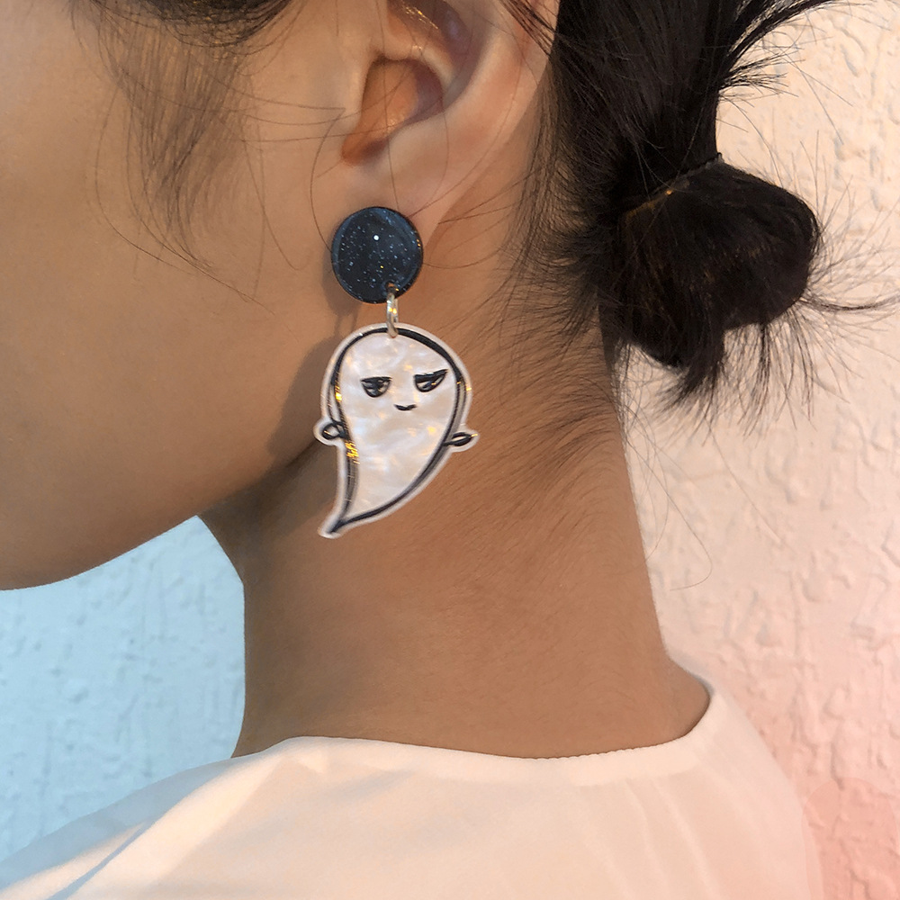 22g Weight No Inlaid Inlay Material Earrings Classification Housewarming, Anniversary, Business, Wedding, Travel, Birthday, Festival Occasion Alloy Material Halloween Festival Geometric Pattern Women'S Gender Fashion Style Halloween New Spider Geometric Alloy Diamond Earrings Wholesale Nihaojewelry 4