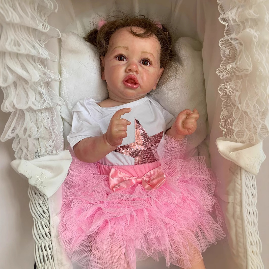 55cm cuerpo completo silicona renacido Niño popular Saskia suave