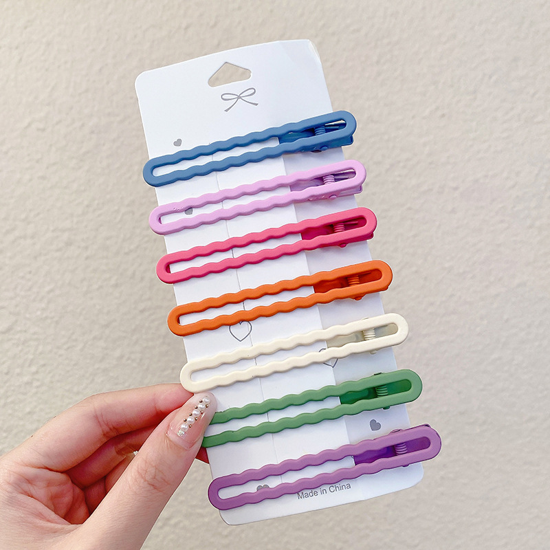 Coreana lateral frange clip de cabello de la frente de mujer sensación avanzada 2025 nuevo toque de dopamina clip de boca de pato