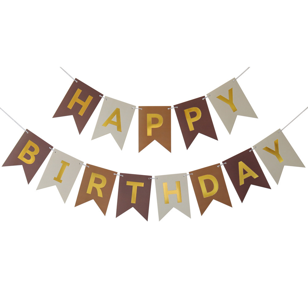Guirnalda de Feliz Cumpleaños con Diseño de Cola de Pez en Papel Dorado, Decoración para Fiesta