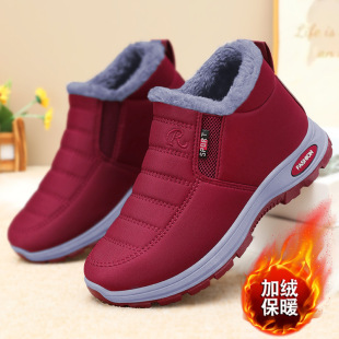 Cotton shoes autumn and winter women's cross-border mother shoes outdoor warm casual cotton boots fleece-lined thickened pedal shoes wholesale