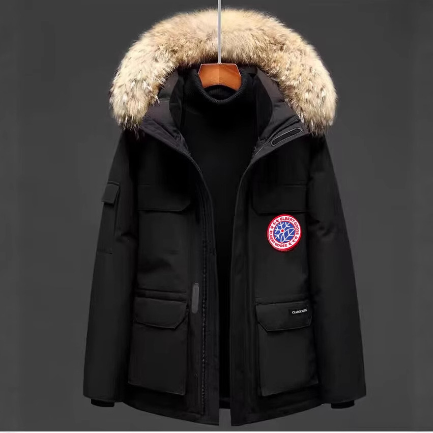 Chaqueta de plumón estilo workwear transfronteriza, modelo nuevo de invierno 2023 para hombres y mujeres, estilo workwear para parejas, parka del mismo estilo, engrosada