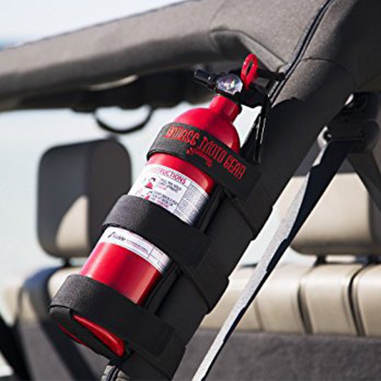 Extintor de polvo seco del coche cinturón de fijación extintor de incendios del coche soporte de fijación correa de tira de velcro tronco