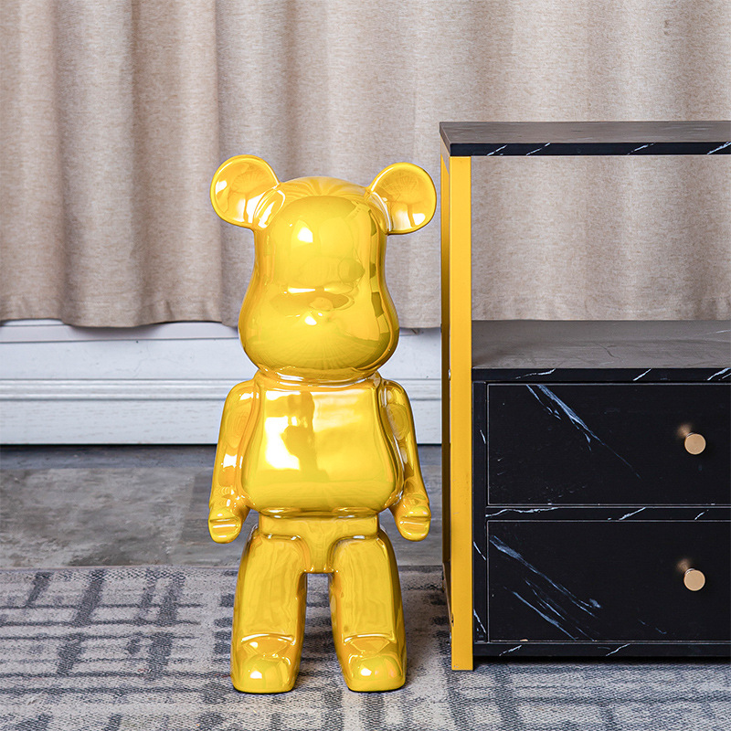 軽奢風テレビ台 漫画風ハートベア ネットで話題のベア飾り トレンドブランドkaws ブロックベア 新居リビング 大型