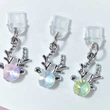 type-c接口通用防尘塞手工吊坠多色玫瑰挂饰手机带孔堵diy挂件