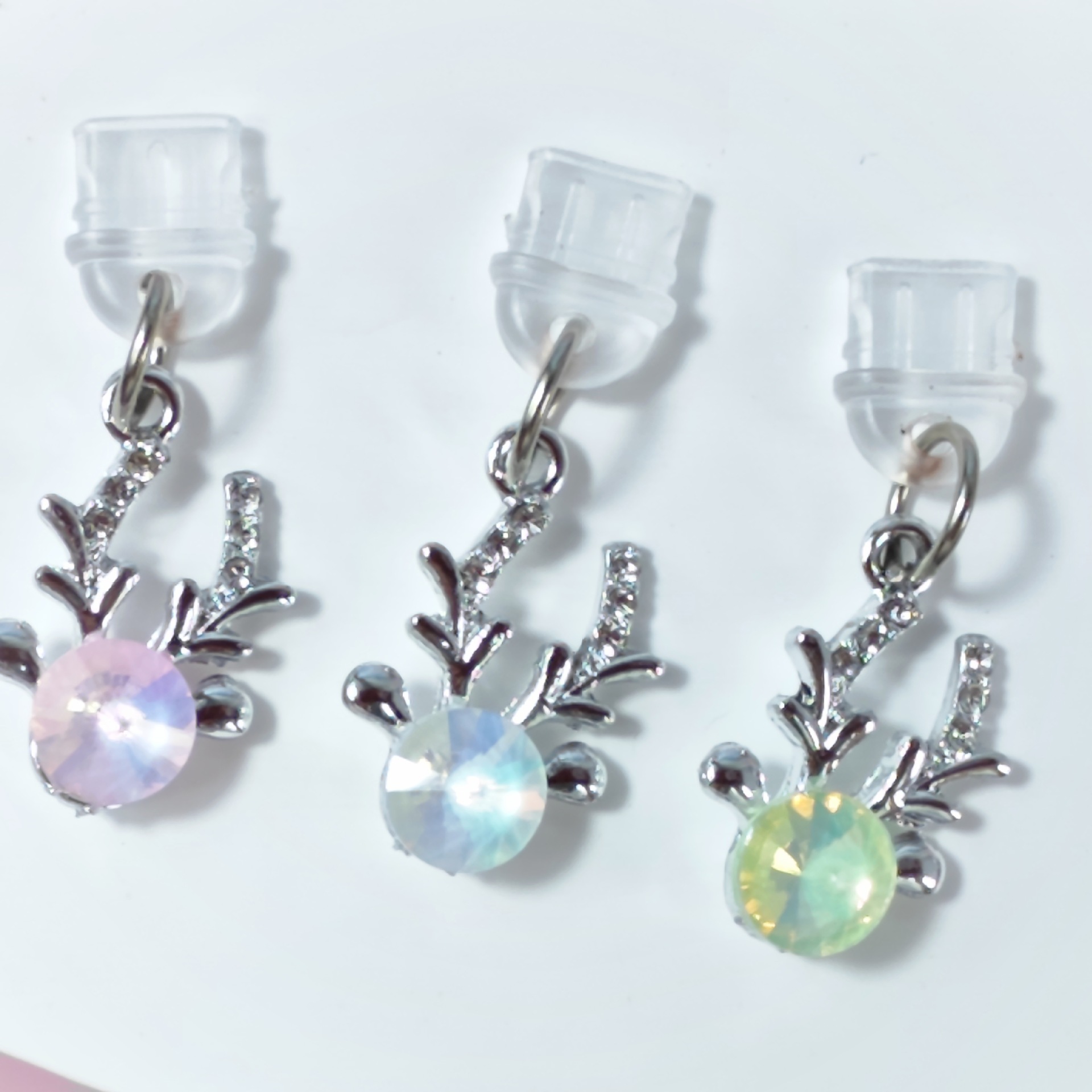 type-c接口通用防尘塞手工吊坠多色玫瑰挂饰手机带孔堵diy挂件