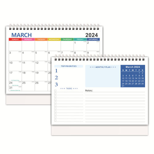 Amazon 2024 English Desk Calendar Notepad Simple Desktop Calendar 365 Days Countdown Schedule