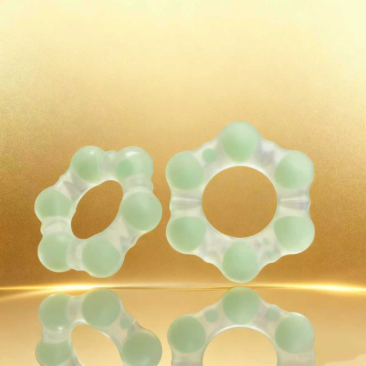 Luminous Liquid Silicone Locking Ring, Manual Delay Cock Ring for Men — detail image 6