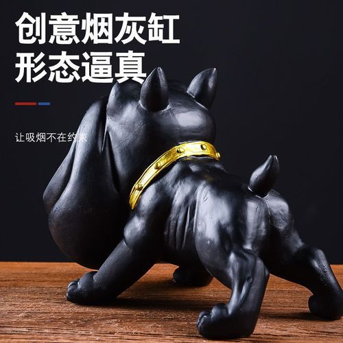 Social bully dog ashtray new creative personalized windproof anti-sparking ashtray Instagram high-end stylish ashtray