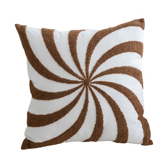Crema de alto nivel retro viento nudo abrazo funda de almohada sofá cama cama marrón almohada de cintura cojín núcleo ventana flotante