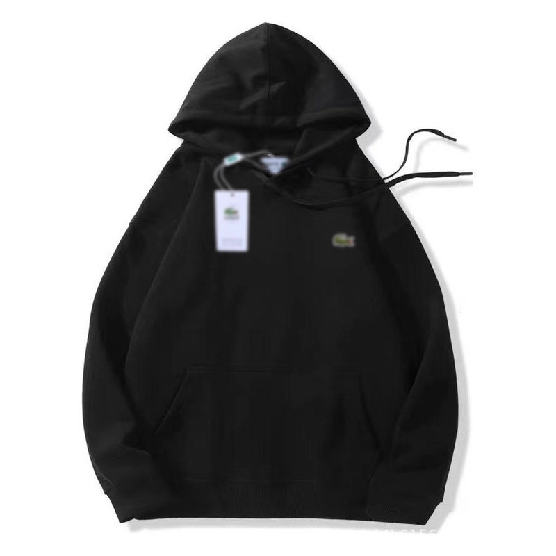 Foreign Trade Wholesale Winter Cotton Crocodile Hooded Sweatshirt Embroidered Trendy Brand Fleece-Lined Thickeneded Couple Loose Pullover Hoodie