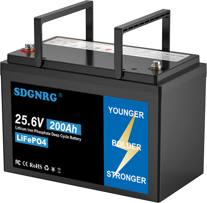 25.6V lead to lithium battery 100ah 200ah RV golf cart solar