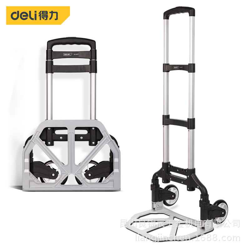 得力工具 家用折叠行李拉杆车便携式铝合金拉货搬运车 DL431070 1