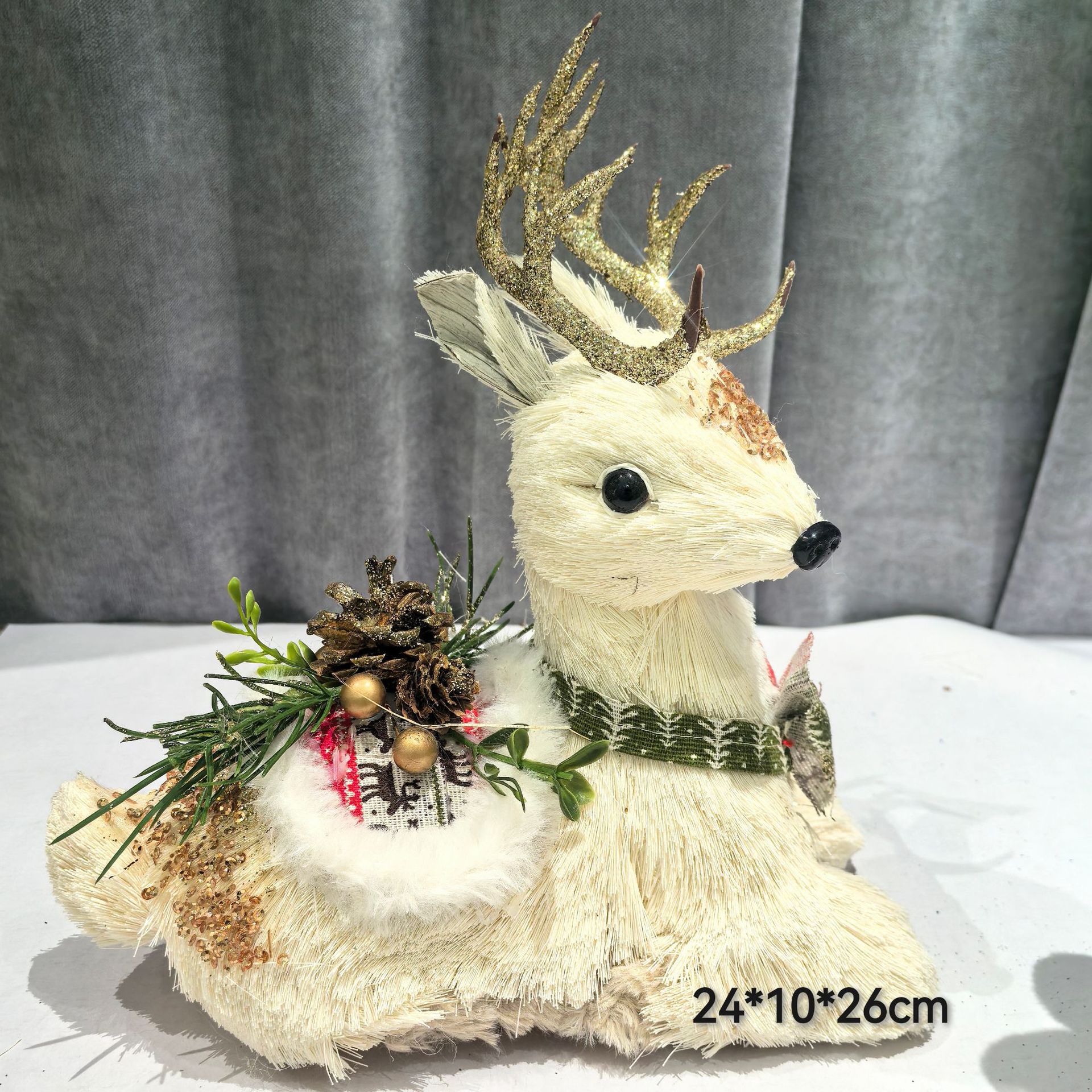 Decoración de ciervo navideño, adornos lindos, exquisitos recuerdos, simulación de alces, decoración de escritorio de ventana navideña, accesorios