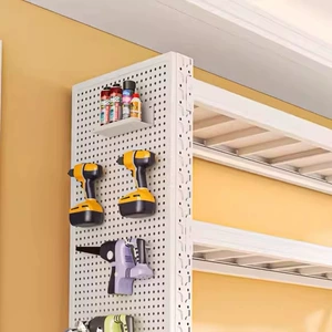 DIY домашняя полка с отверстиями в виде бабочки, специальная металлическая пластина с квадратными отверстиями, аксессуары, маленькая квадратная коробка, аппаратный инструмент, подвеска